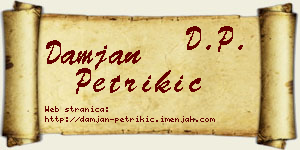 Damjan Petrikić vizit kartica
